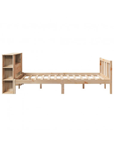 Letto Libreria senza Materasso 120x200cm Legno Massello di Pino