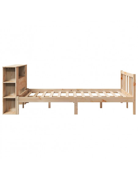 Letto Libreria senza Materasso 120x200cm Legno Massello di Pino