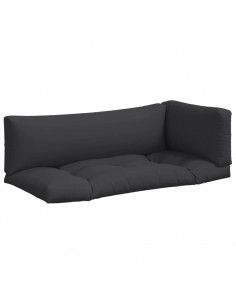 Cuscini per Pallet 3 pz Neri in Tessuto Oxford