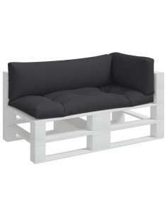 Cuscini per Pallet 3 pz Neri in Tessuto Oxford 2