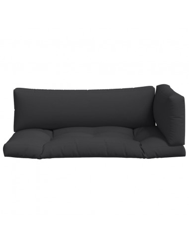 Cuscini per Pallet 3 pz Neri in Tessuto Oxford