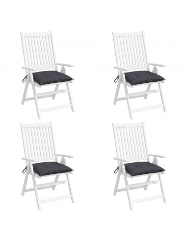 Cuscini per Sedia 4 pz Antracite 40x40x7 cm in Tessuto Oxford