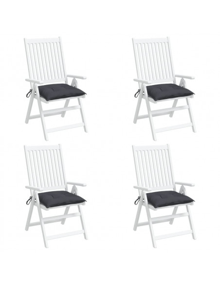 Cuscini per Sedia 4 pz Antracite 40x40x7 cm in Tessuto Oxford