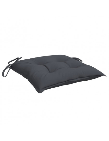 Cuscini per Sedia 4 pz Antracite 40x40x7 cm in Tessuto Oxford