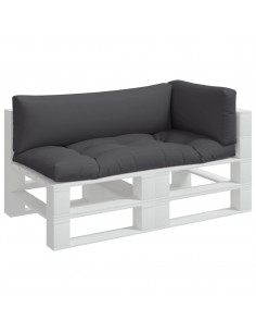 Cuscini per Pallet 3 pz Antracite in Tessuto 2