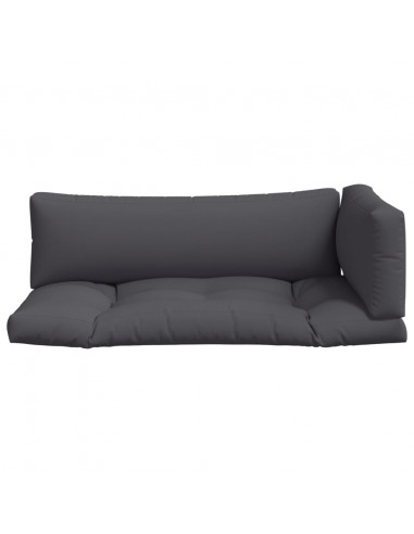 Cuscini per Pallet 3 pz Antracite in Tessuto