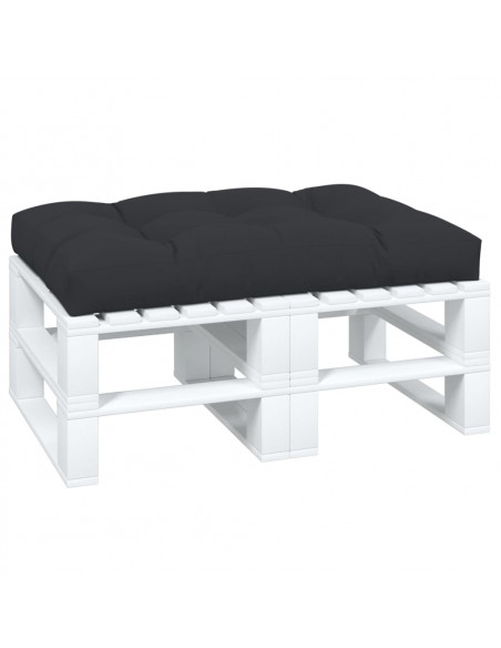 Cuscino per Pallet Nero 120x80x12 cm in Tessuto