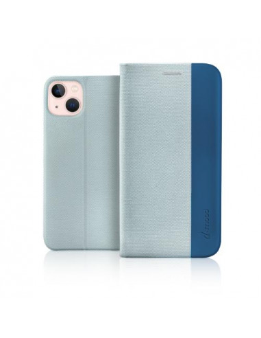 CUST. BOOK D-MOOD PER APPLE IPH 13 MINI LIGHT GREY/BLUE
