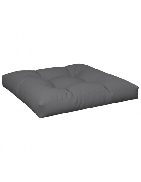 Cuscino per Pallet Grigio 80x80x12 cm in Tessuto