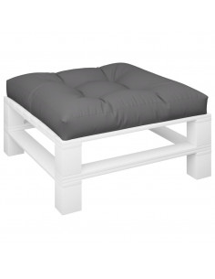 Cuscino per Pallet Grigio 80x80x12 cm in Tessuto 2