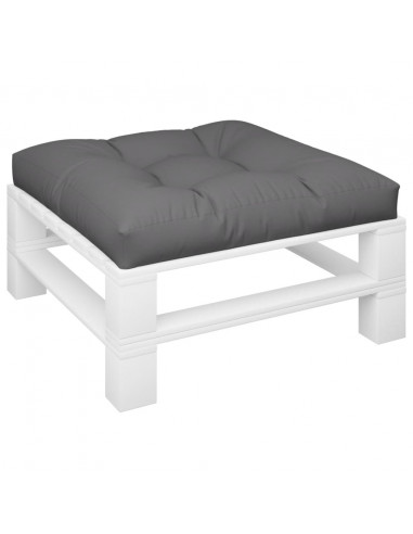 Cuscino per Pallet Grigio 80x80x12 cm in Tessuto