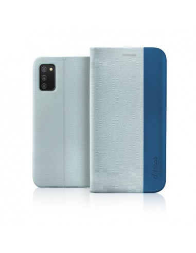 CUST. BOOK D-MOOD PER SAMSUNG GALAXY A02S LIGHT GREY/BLUE