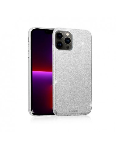 CUST. TPU GLITTER PER APPLE IPH 13 SILVER