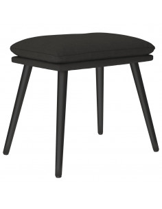 Poggiapiedi Nero 45x29,5x35 cm in Tessuto 2