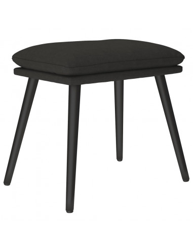 Poggiapiedi Nero 45x29,5x35 cm in Tessuto