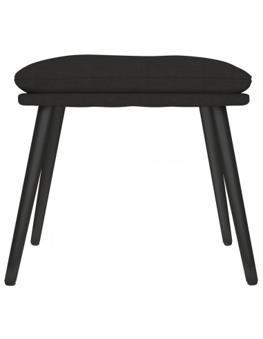 Poggiapiedi Nero 45x29,5x35 cm in Tessuto
