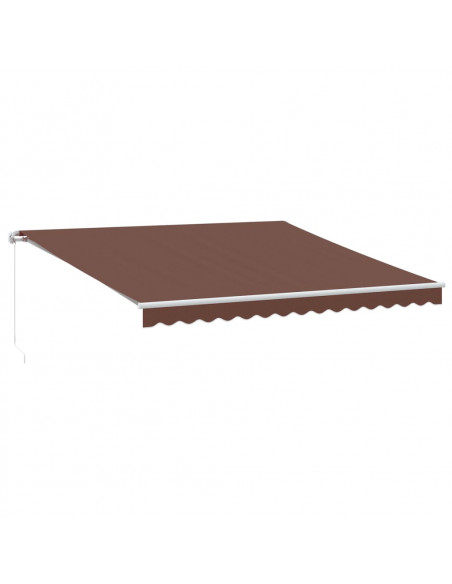 Tenda da Sole Retrattile Manuale Marrone 400x350 cm