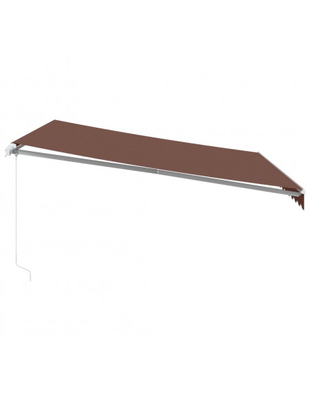 Tenda da Sole Retrattile Manuale Marrone 400x350 cm