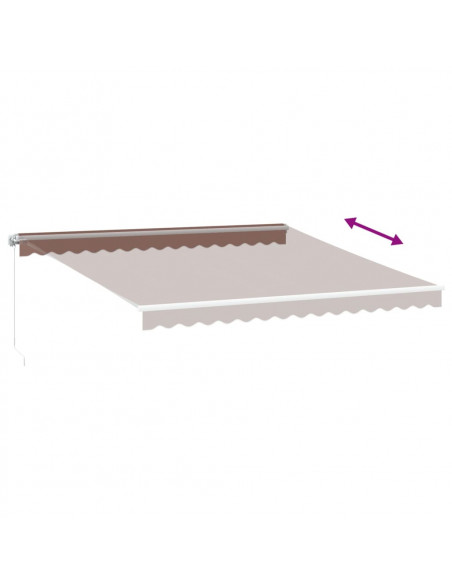 Tenda da Sole Retrattile Manuale Marrone 400x350 cm