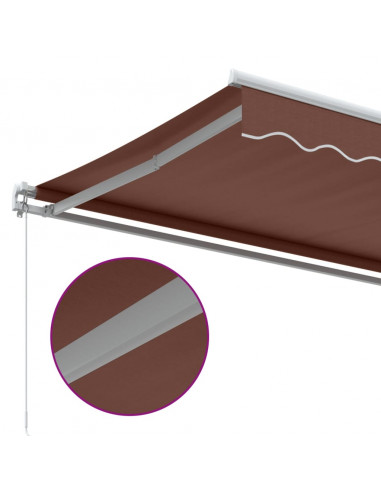 Tenda da Sole Retrattile Manuale Marrone 400x350 cm