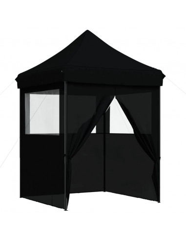 Tendone per Feste Pieghevole Pop-Up con 4 Pareti Nero