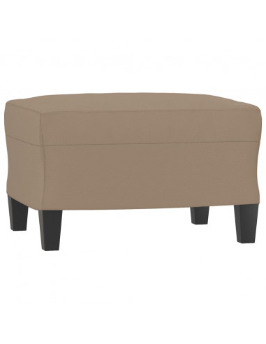 Poltrona con Poggiapiedi Cappuccino 60 cm in Similpelle