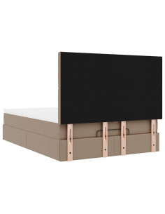 Struttura Letto Pouf con Materasso 140x190 cm Similpelle