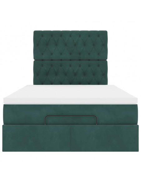 Struttura Letto Pouf con Materassi 120x190 cm Velluto