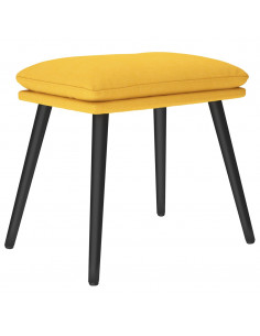 Poggiapiedi Giallo Senape 45x29,5x35 cm in Tessuto 2