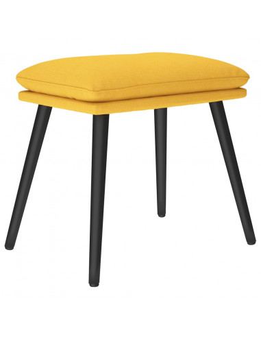 Poggiapiedi Giallo Senape 45x29,5x35 cm in Tessuto