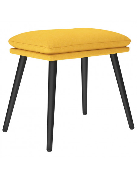 Poggiapiedi Giallo Senape 45x29,5x35 cm in Tessuto