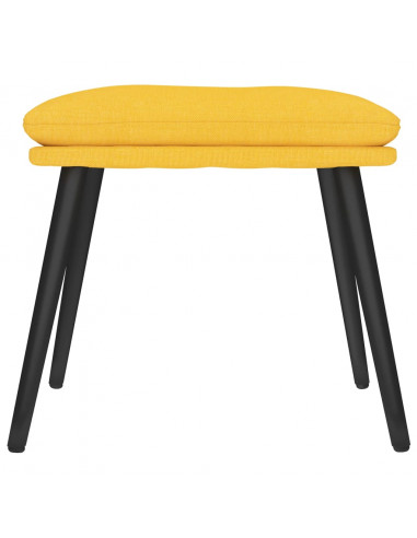 Poggiapiedi Giallo Senape 45x29,5x35 cm in Tessuto