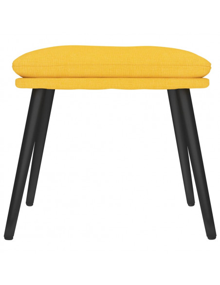 Poggiapiedi Giallo Senape 45x29,5x35 cm in Tessuto