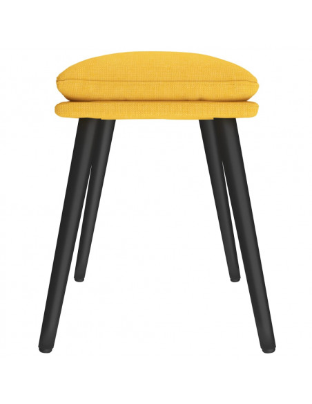 Poggiapiedi Giallo Senape 45x29,5x35 cm in Tessuto