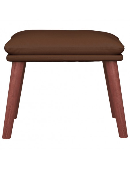 Poggiapiedi Marrone 45x29,5x35 cm in Similpelle