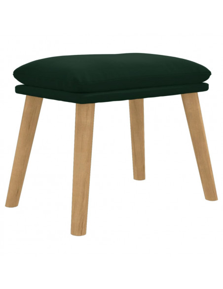 Poggiapiedi Verde Scuro 45x29,5x35 cm in Velluto