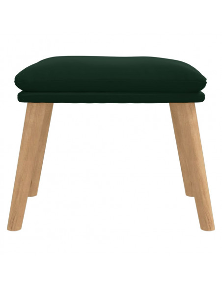 Poggiapiedi Verde Scuro 45x29,5x35 cm in Velluto