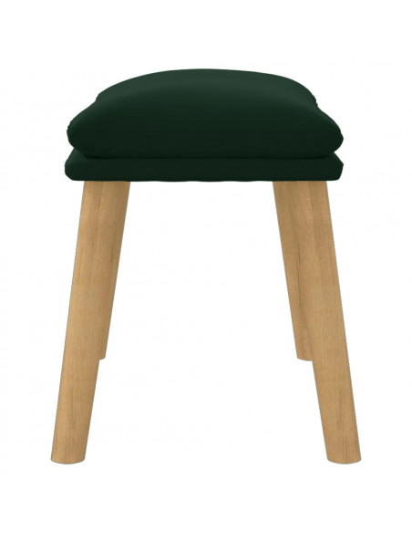 Poggiapiedi Verde Scuro 45x29,5x35 cm in Velluto