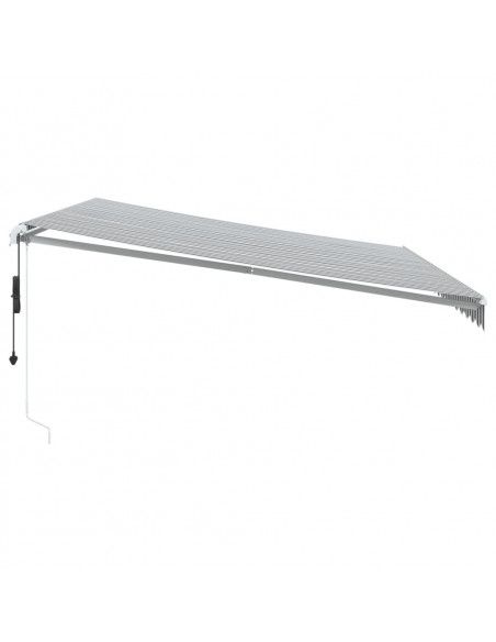 Tenda Retrattile Automatica Antracite e Bianco 450x300 cm