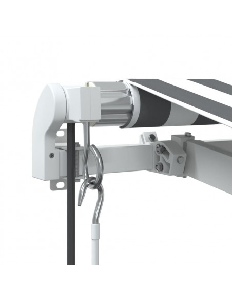 Tenda Retrattile Automatica Antracite e Bianco 450x300 cm