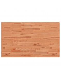 Piano Tavolo 100x60x1,5cm Rettangolare Legno Massello Faggio