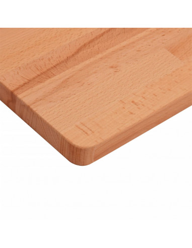 Piano Tavolo 100x60x1,5cm Rettangolare Legno Massello Faggio