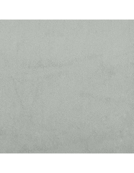 Poltrona con Poggiapiedi Grigio Chiaro 60 cm in Velluto