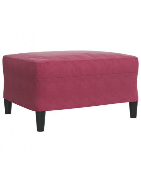 Set di Divani 4 pz con Cuscini e Rinforzi Rosso Vino in Velluto