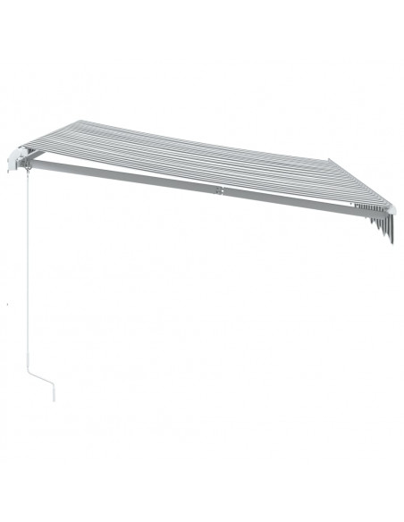 Tenda da Sole Retrattile Manuale con LED Antracite e Bianco