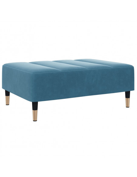 Poggiapiedi Blu 77x55x31 cm in Velluto