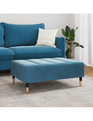 Poggiapiedi Blu 77x55x31 cm in Velluto