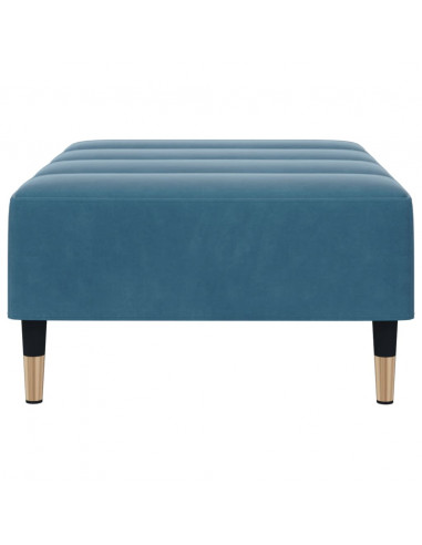 Poggiapiedi Blu 77x55x31 cm in Velluto