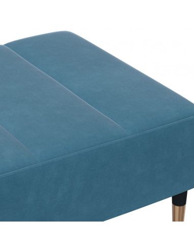 Poggiapiedi Blu 77x55x31 cm in Velluto