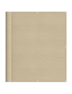Paravento da Balcone Beige 120x700 cm 100% Poliestere Oxford